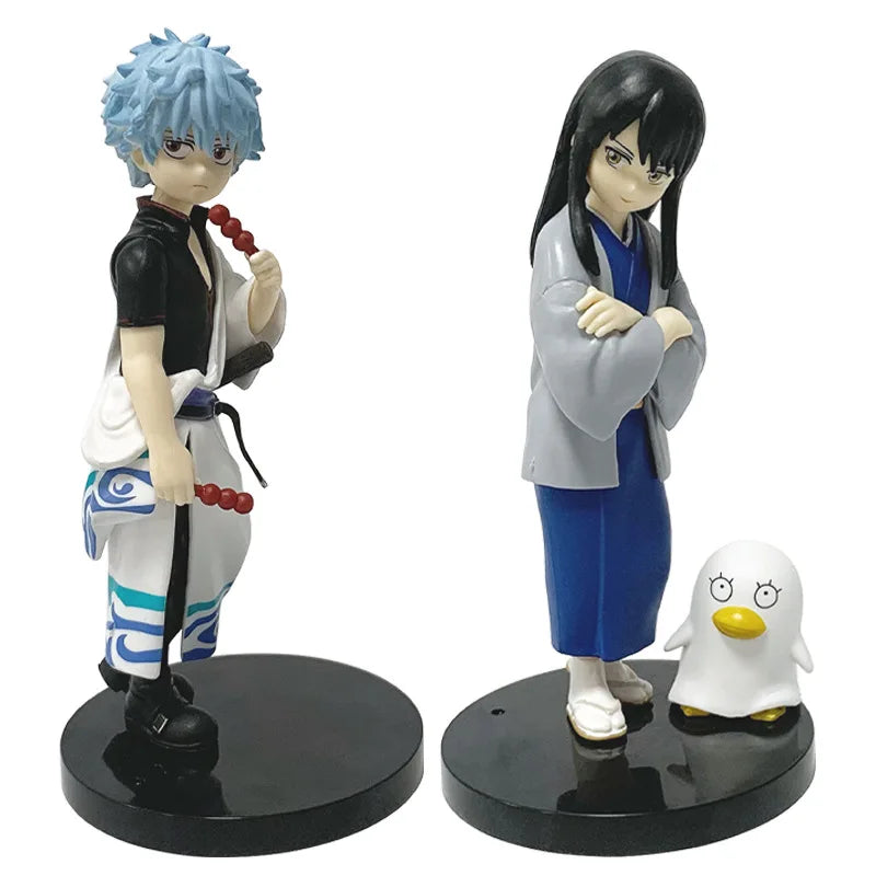 Anime Kids Gintama Gintoki Sakata Katsura Kotarou Action Figure Toys
