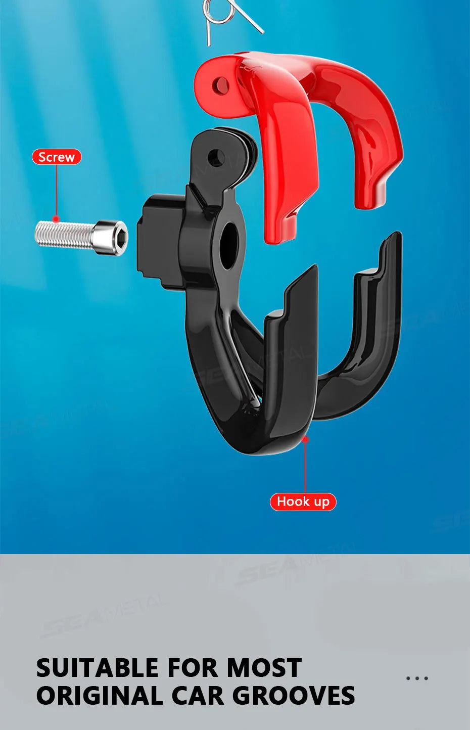 BLALION Motorcycle Helment Hook Holder Hand Bag Double Hook Luggage Shopping Bag Hangers Aluminum Alloy Motorcycle Accessories