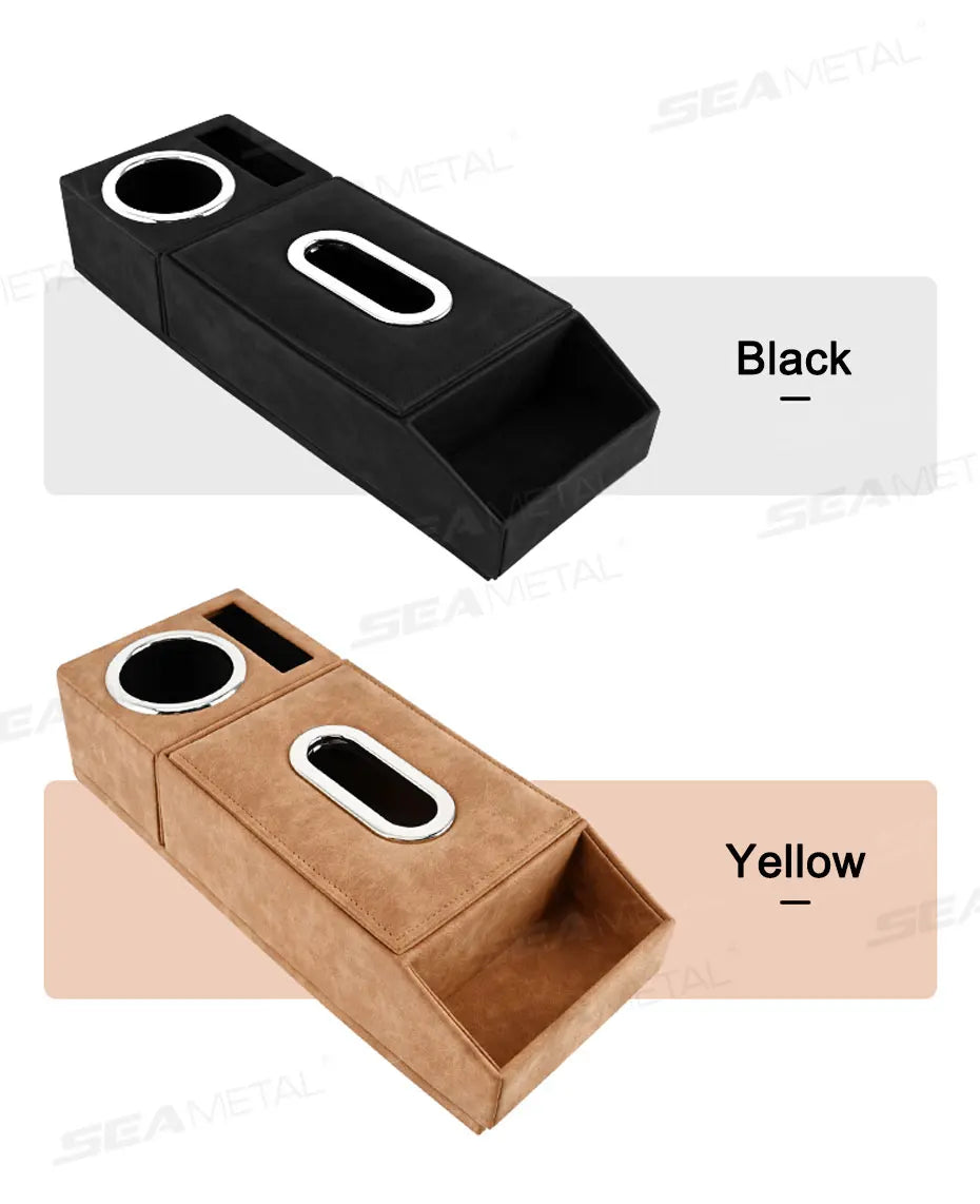 BLALION Car Armrest Mat Height Increase Pad Car Tissue Storage Box Cup Holder Armrest Protect Cushion Elbow Support Arm Cover