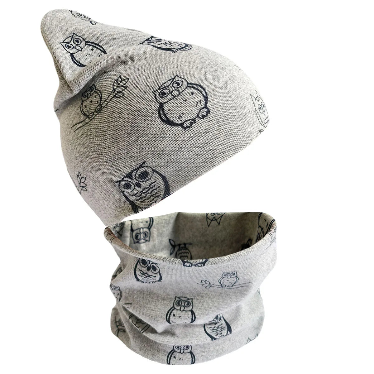 Spring Autumn 2PCS Baby Beanie Hat Scarf Stars Print Warm Toddler Hat Scarf for Girls and Boys Infant Hats Set Kids Skull Caps