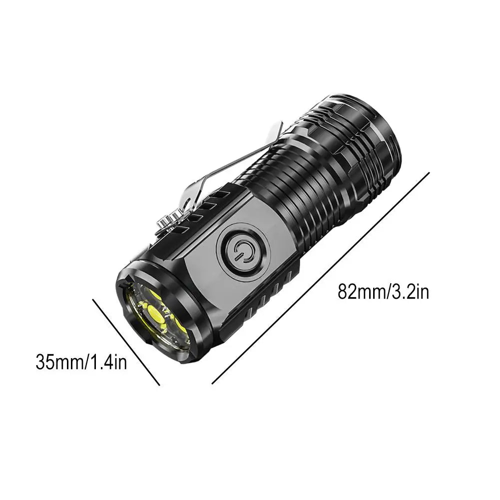 Three-Eyed Monster Mini Flash Super Power flashlight Rechargeable Portable Outdoor Lighting Long-Range Powerful Flash Lights