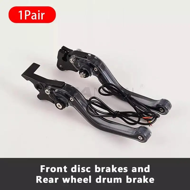 BLALION Motorcycle Brake Lever LED Signal Light Hydraulic Clutch Adjustable CNC 6-Hole Universal for GY6 125cc Scooters Bikes