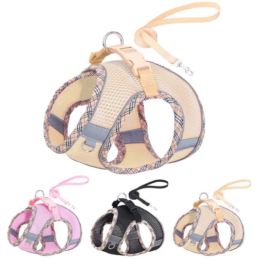 Chest Strap Dog Collar Leash Accessories Tactical Vest Cats Things for Dogs Big Harness Small Pet Supplies Collars Pets Products