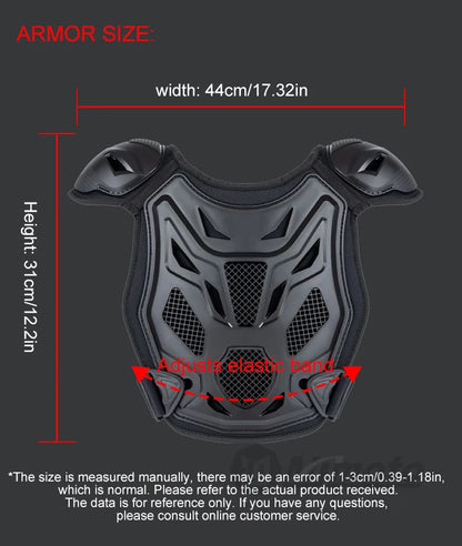 Children Motorcycle Riding Body Armor Vest Kids Motocross Back Chest Protectors Off-Road Dirt Bike Cycling Protective Gear