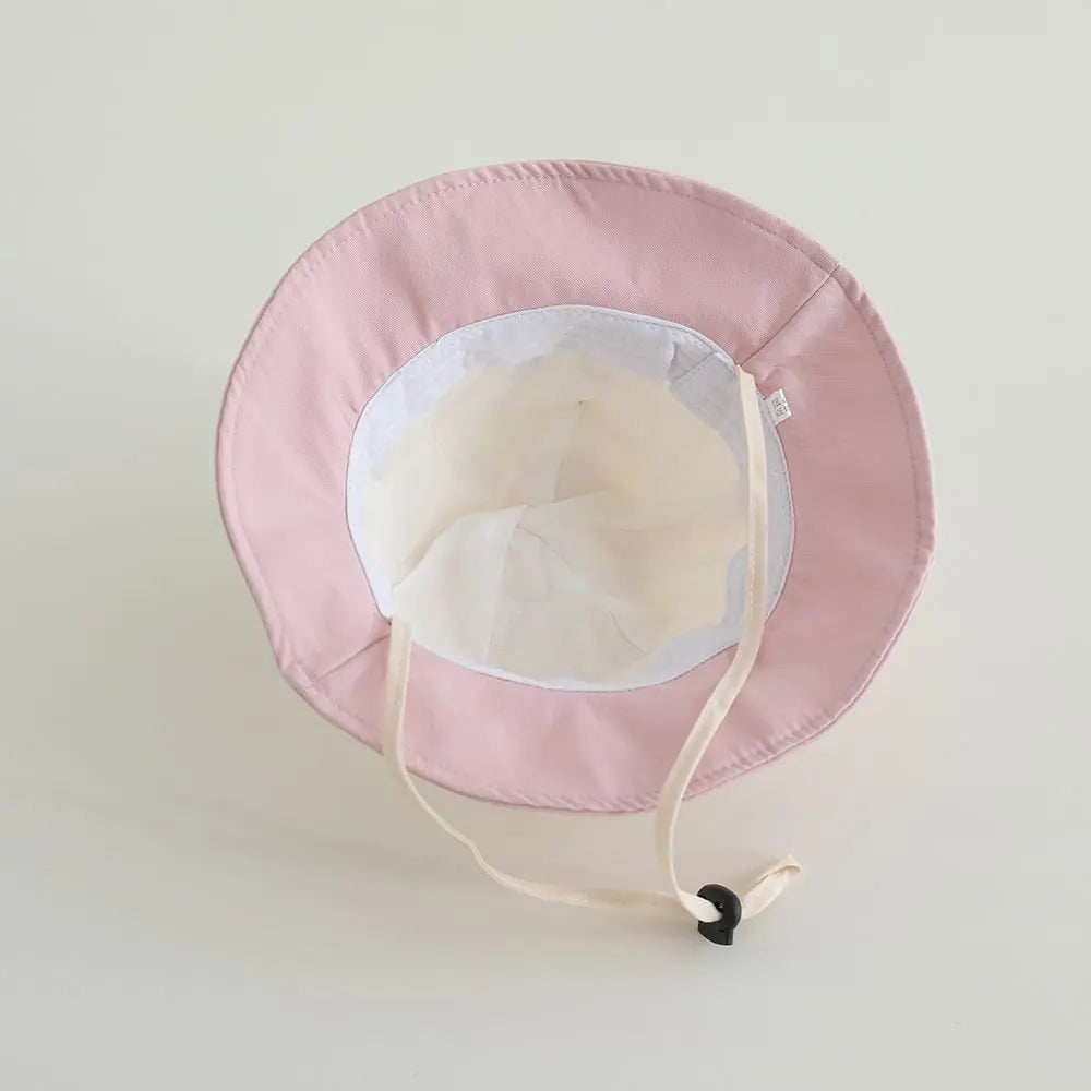 Panama Summer Cute Cat Bowknot Baby Bucket Hat for Girls Cotton Toddler Sun Cap Children Beach Sun Hat Kids UV Protection Cap