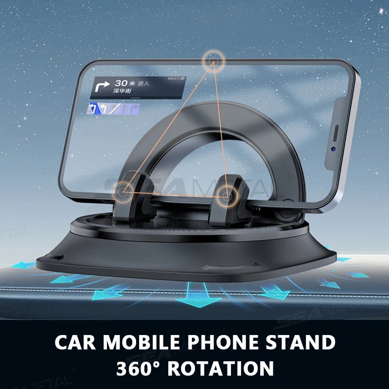 BLALION 360° Rotation Car Phone Holder Mat Pad Dashboard Automatic Clamping Anti Slip Anti bumping Stand For Phone GPS Bracket