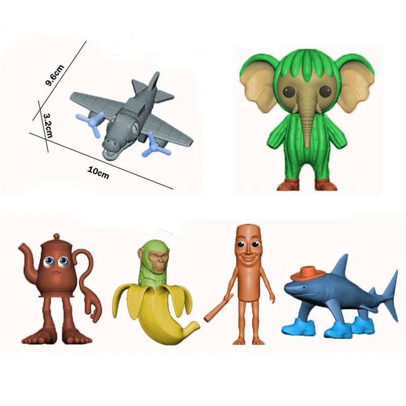 Italian Brainrot Tung Sahur Figure Toy Tralalero Tralala Figures Bombardino Crocodilo Shimpanzini Bananini Model Decor Doll Gift