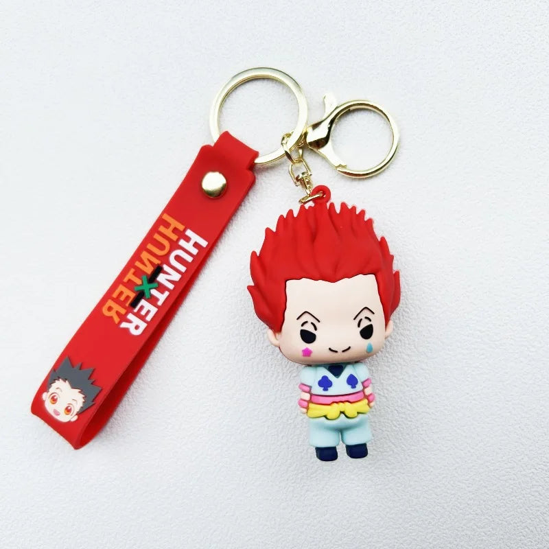 Anime Hunter X Hunter Keychain Silicone Figure Car Keychains Key Chain Pendant Keyring Accessories Holder Bag Jewelry Gifts