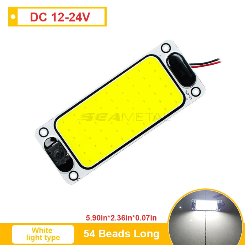BLALION LED Car COB Light Interior Readling Lamp for Truck Van Boat Dome Lights High Brightness Panel Bulb with Switch 12V-24V