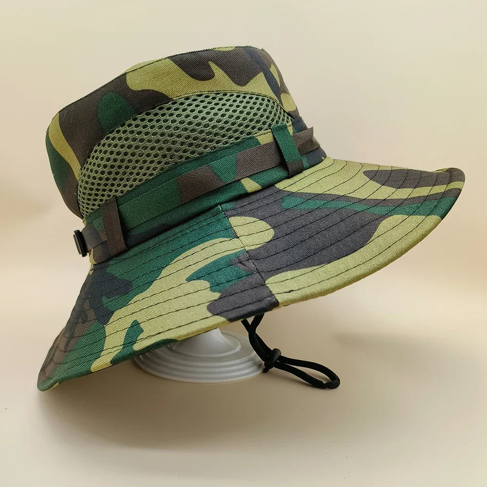 Summer Baby Sun Hat for Boys and Girls Outdoor Camouflage Anti UV Travel Hat Autumn Kids Beach Bucket Cap Hiking Caps 3-7 Years