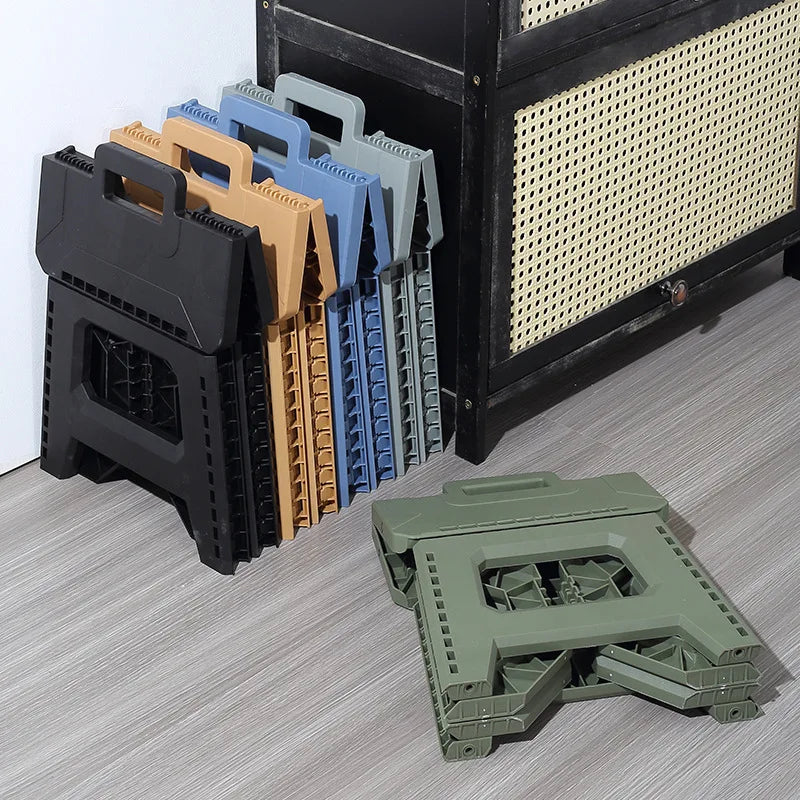 Folding stool, kindergarten low thickened maza stool, outdoor camping chair, household portable stall small bench