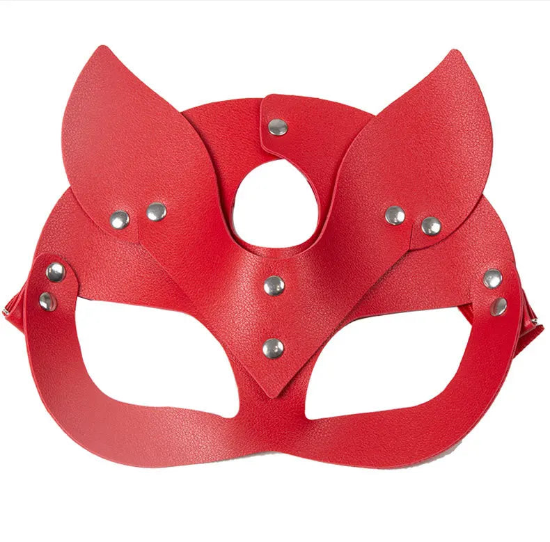 Women Sexy Mask Half Eyes Fox Cosplay Face Cat Faux Leather Masks Halloween Party Erotic Masquerade Adult Sex Toys Accessories