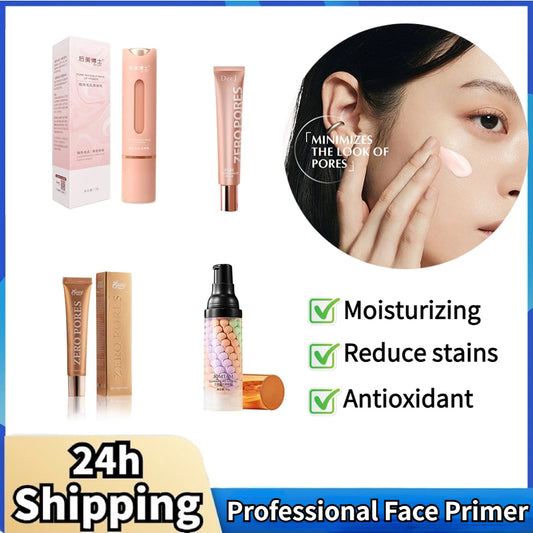 Professional Face Primer Moisturizing Oil-Control Foundation Facial Brightening Invisible Pore Smooths Fine Lines Base Makeup