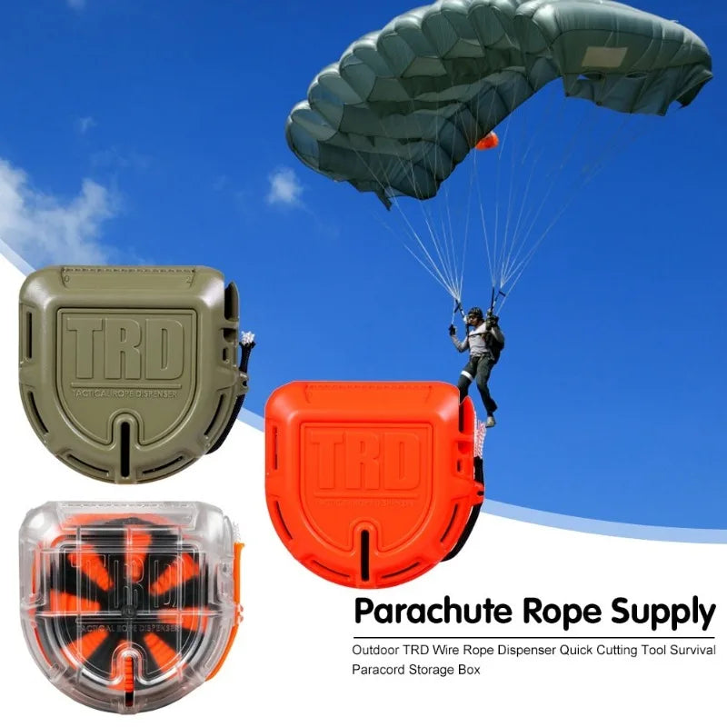 Wire Rope Dispenser Quick Cutting Tool Paracord Storage Box for Survival Self-protection Emergency Equipment Outdoor Tools