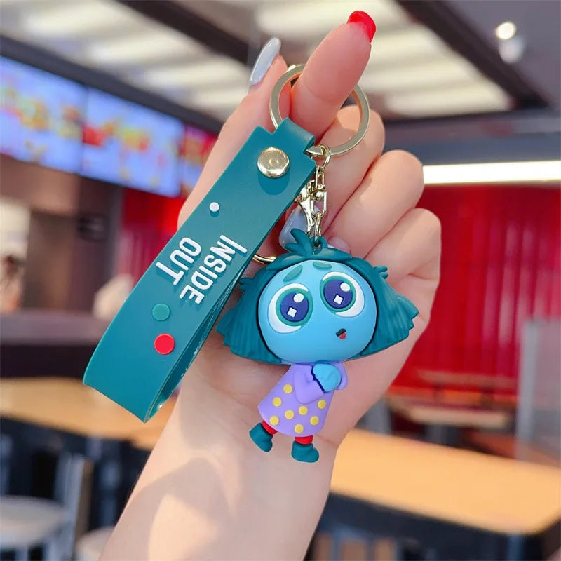 1-40PCS wholesale Inside Out 2 keychain Plush Cartoon Character keychain Pendant Personality Creative Glue Doll Small Pendant