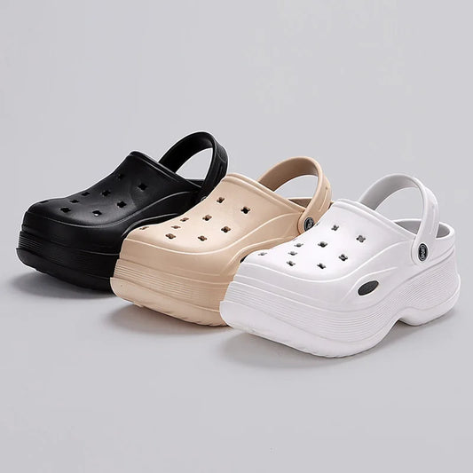 Chunky Platform Clogs Sandals for Women 2024 Summer Non-Slip Beach Slippers Woman Thick Bottom Eva Wedges Sandles Garden Shoes