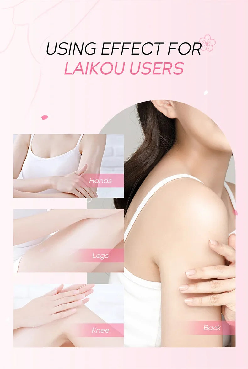 Laikou Sakura Body Whitening Lotion Dark Spot Remover For Underarms Knees Elbows Melanin Bleaching Lightening Cream 30g