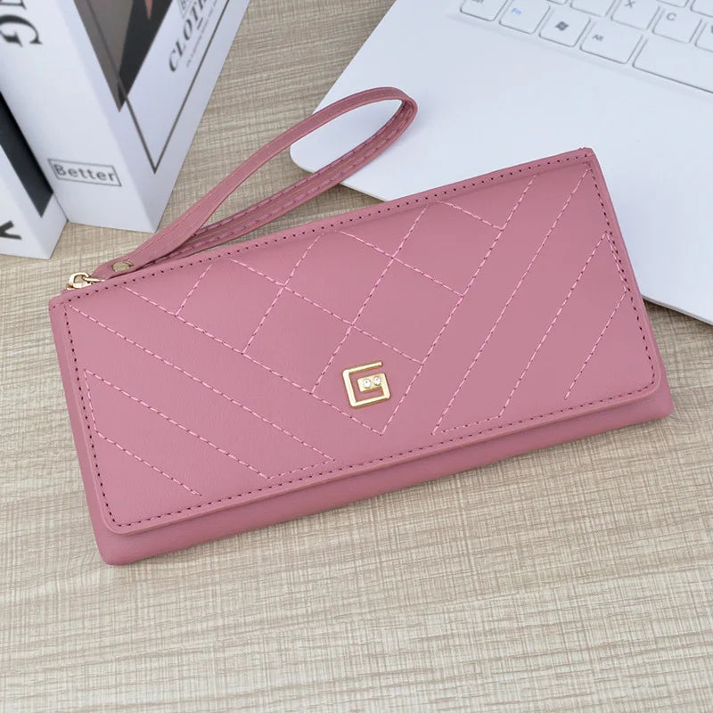 Women's Wallet Long Zipper Handheld Bag Fashionable, Simple, and Large Capacity Wallet Mom's Wallet Mobile Zero Wallet
