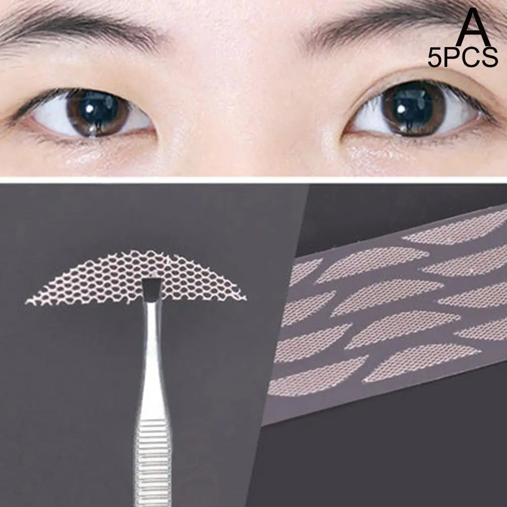 Clear Beige Stripe Self-adhesive Natural Eye Tape Makeup Tool Invisible Double Fold Eyelid Lace Paste Eyelid Tape Sticker