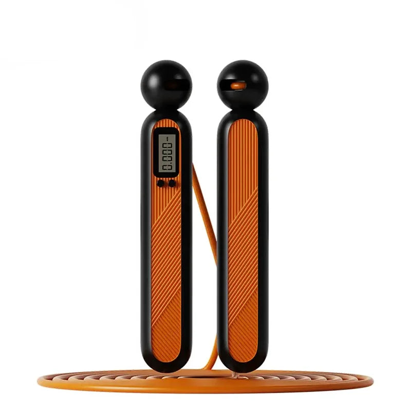 Electronic Counting Jumping Rope 360 Rotation Fat Burning Fitness PVC Solid Material Skipping Rope Indoor Sports Jumping Rope