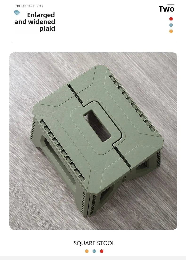 Folding stool, kindergarten low thickened maza stool, outdoor camping chair, household portable stall small bench