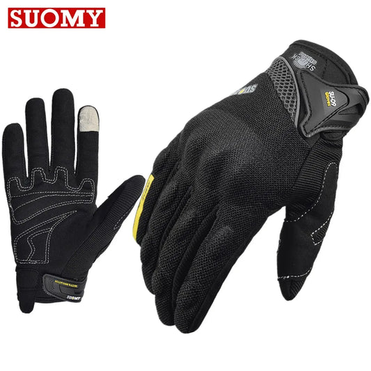 SUOMY Summer Motorcycle Gloves Men Women Touch Function Motorbike Racing Glove Full Finger Guantes Moto Biker Cycling Gloves