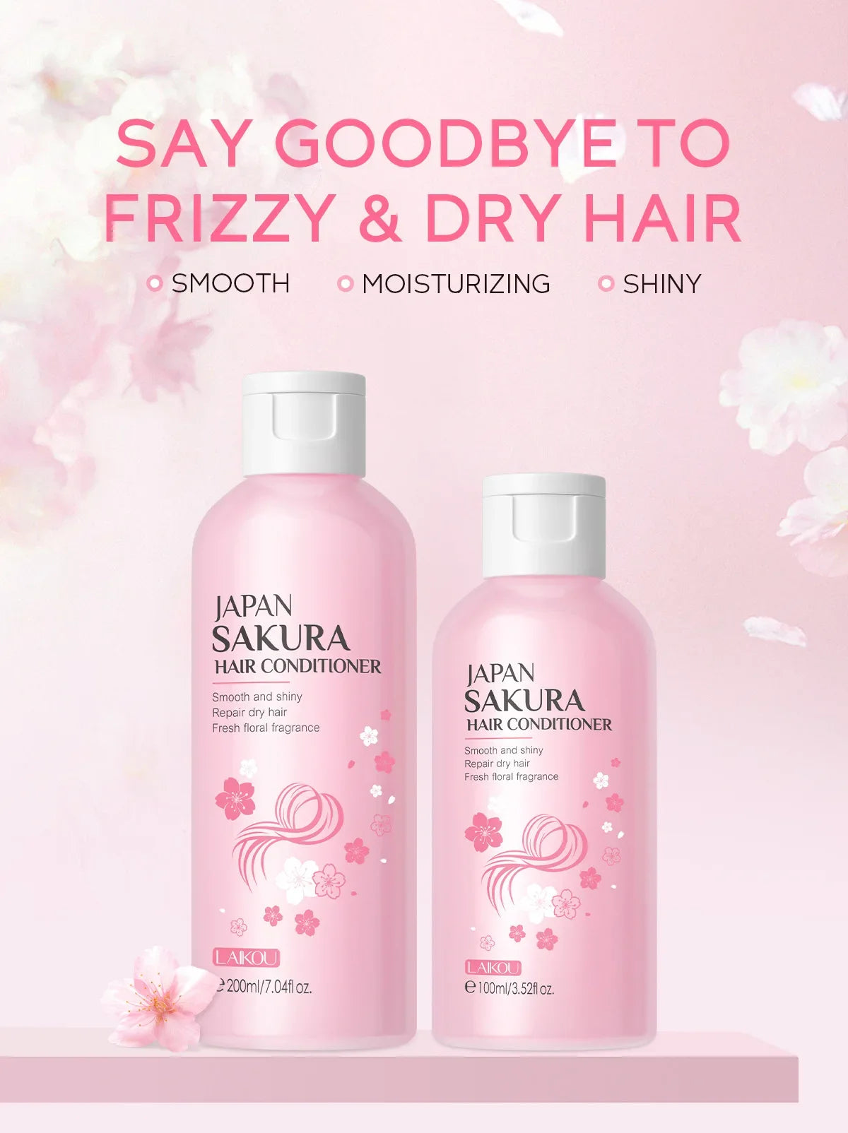 LAIKOU Sakura Shampoo Hair Conditioner Repair Damaged Moisturizing Nourishing Anti Dandruff Oil Control Shampoos Cleansing Care