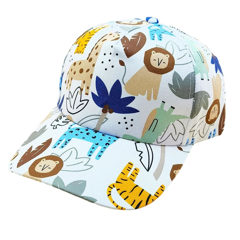 New Cartoon Animal Summer Baby Baseball Cap for Boys Girls Travel Sun Hat for Kids Children Beach Sun Cap Accessories