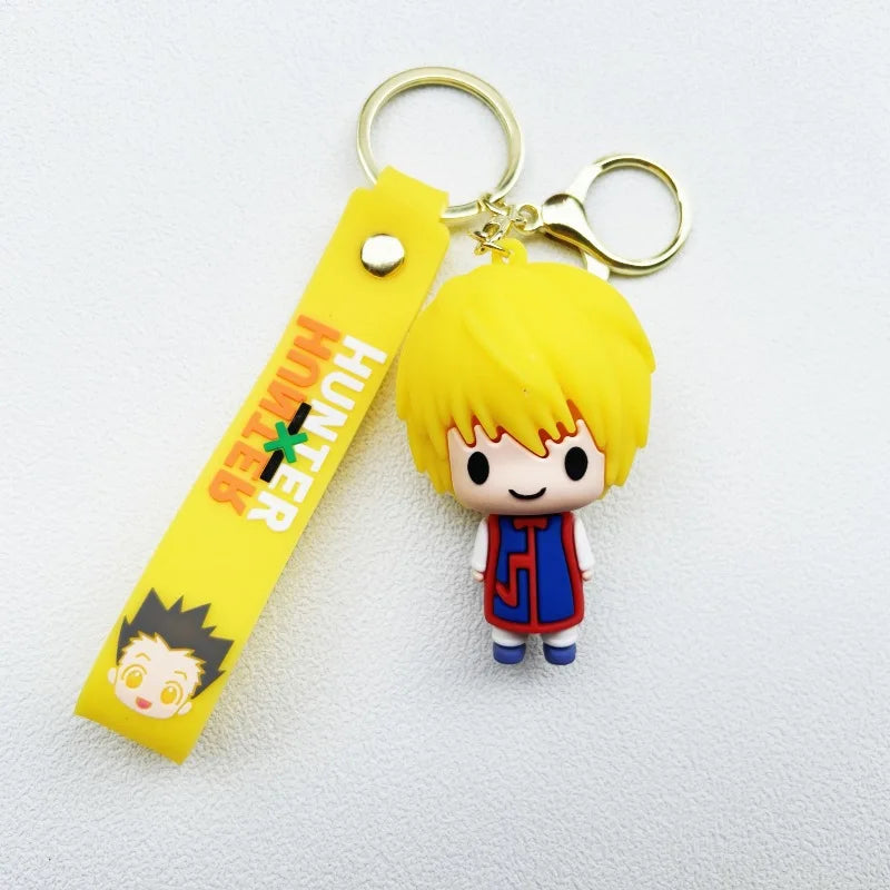 Anime Hunter X Hunter Keychain Silicone Figure Car Keychains Key Chain Pendant Keyring Accessories Holder Bag Jewelry Gifts