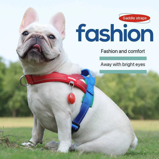 Dog Harness Chest Strap Puppy Accessories Pet Supplies Collar Tactical Vest Dogs Things Leash Cats Products Collars