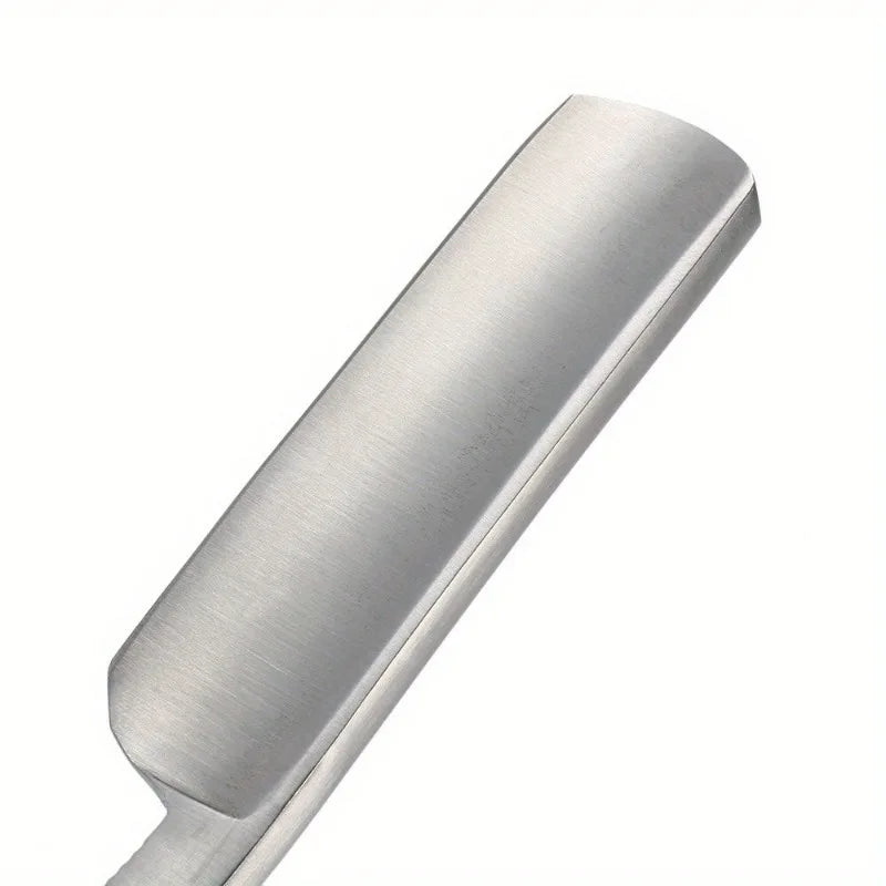 Retro Straight Men Shaving Razor Male Carbon Steel Folding Barber Beard Throat Shaving Knife Cut Tool Pearwood Handle