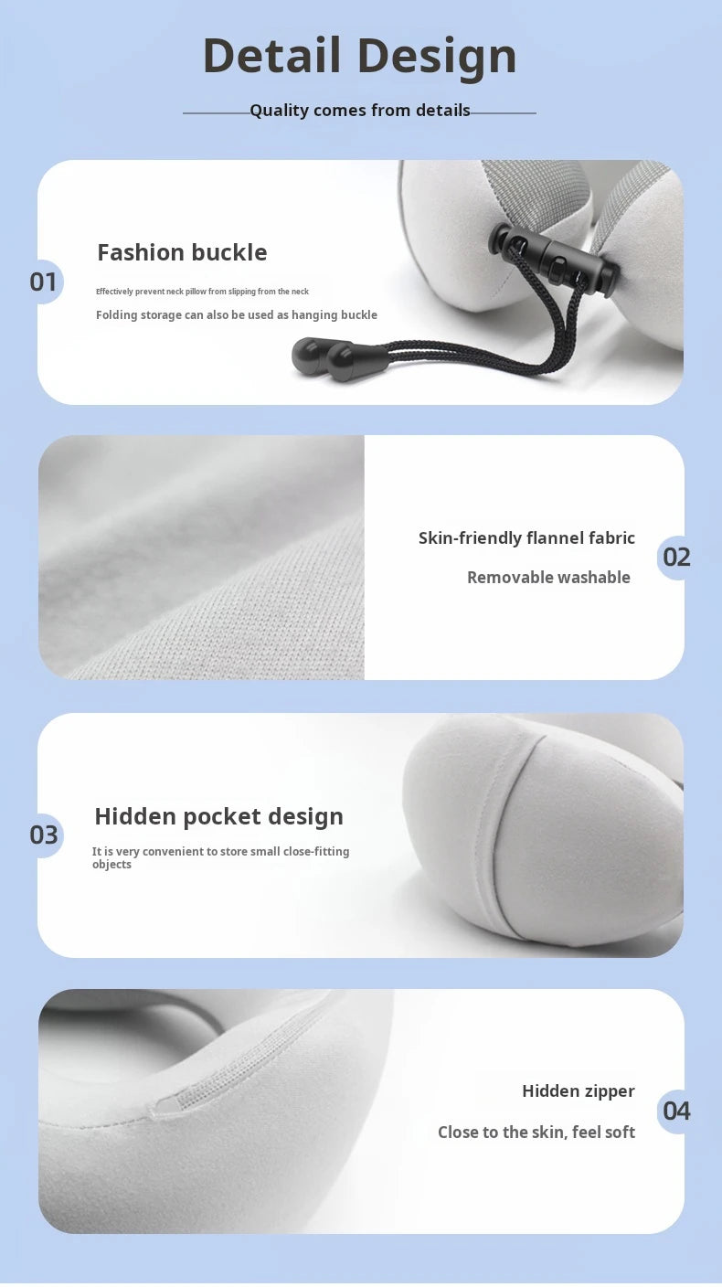 U-shaped pillow, neck pad, special neck pillow, memory foam, aircraft neck pillow, nap pillow, student travel sleep, U-shaped pi