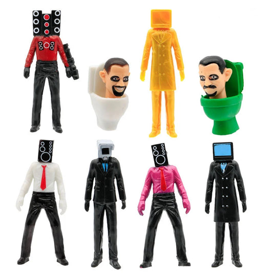 Skibidi Toilet Man Camera Man Figure TV Man Speaker Man Model Cameraman Action Figures Decorations PVC Doll Toy Collectible