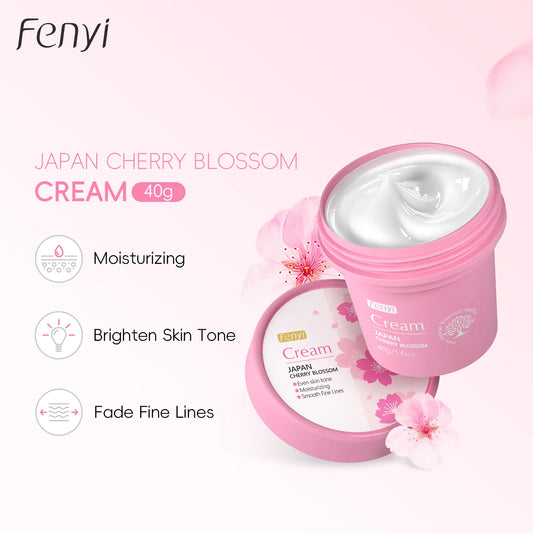 Cherry Face Cream  Anti-Aging Cream Moisturizing Anti-Wrinkle Collagen Hyaluronic Acid Cream Skin Care Cosmetics 40g