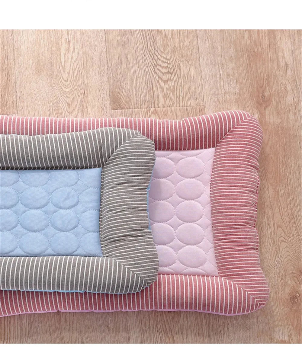 Cooling Pet Bed Cats Accessories Dog Houses and Habitats Accessory Basket Puppy Goods Cushions House Kitten Products Beds