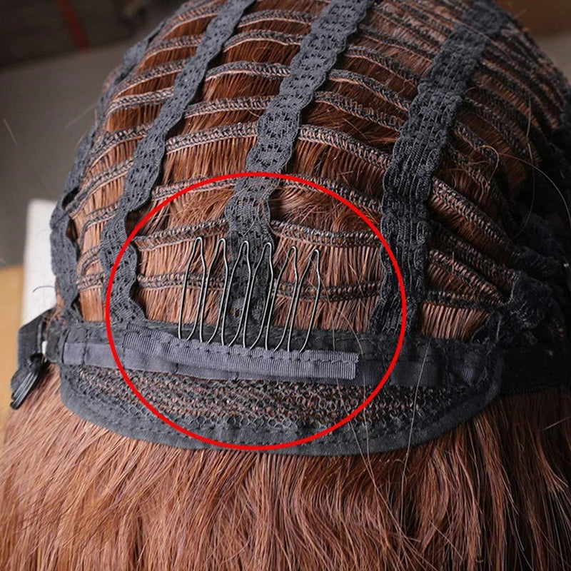 10Pcs Wig Combs To Secure Wig 4-7Teeth Wig Comb Wig Clips With Cloth For Making Wig Caps Steel Material Clips Combs