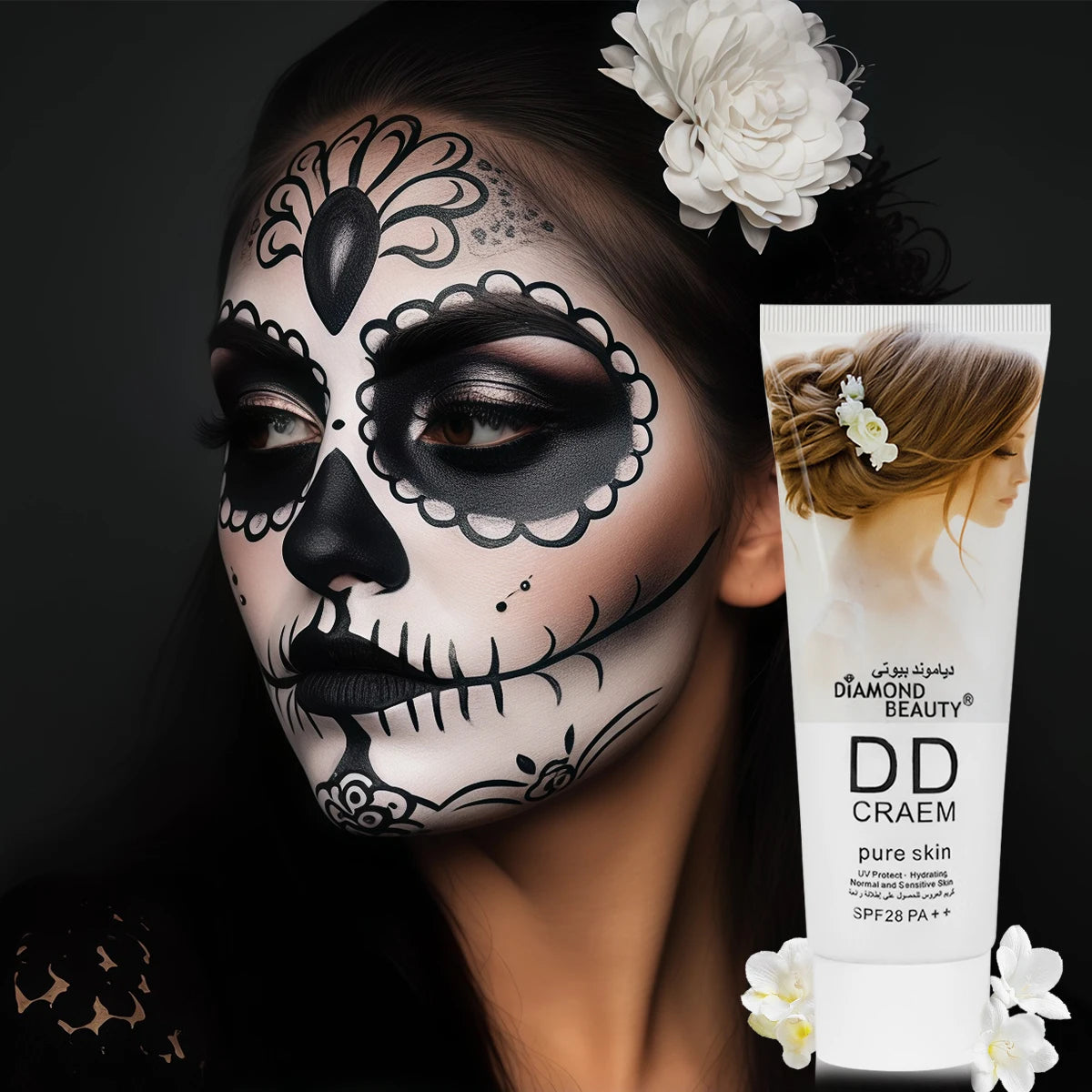 SPF28 PA++ DD Cream: Lightweight, Silky, Smooth-Applying, Well-Adhering, Ideal for Face and Body as a Base