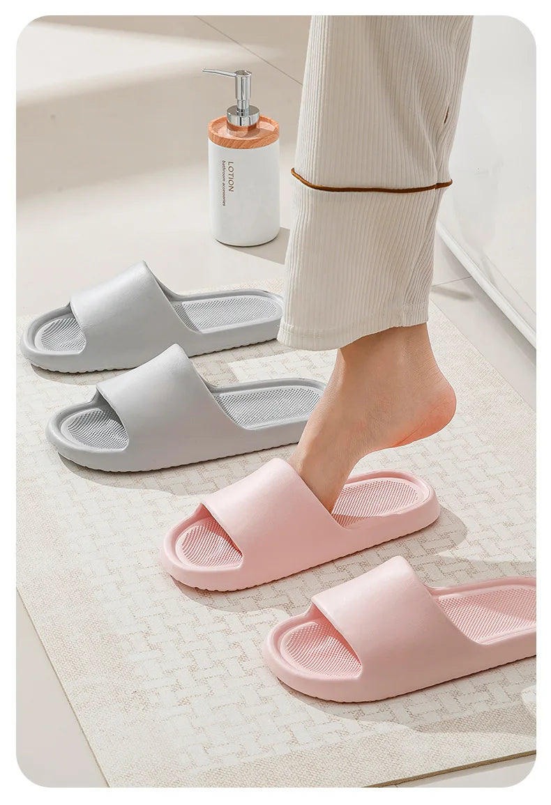 Women EVA Sofe Shoes Summer Beach Seaside Slides Bathroom Anti Slip Slipper Soft Sandals Fashion Ultra Light Shoe