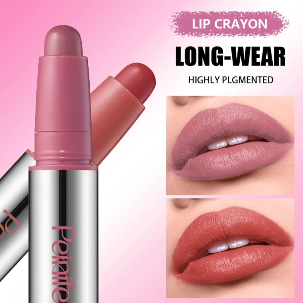 Smooth Matte Lipstick - Long-Lasting, Moisturizing, and Easy to Apply Lip Glaze with Rotating Pen Design - Perfect for Everyday