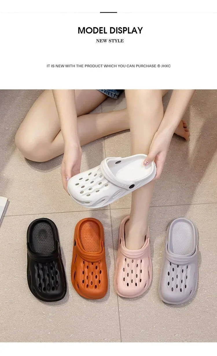 Clogs Women Sandals Summer Casual EVA Lightweight Outdoor Women's Shoes Anti Slip Thick Sole Beach Slides Couple Garden Shoes