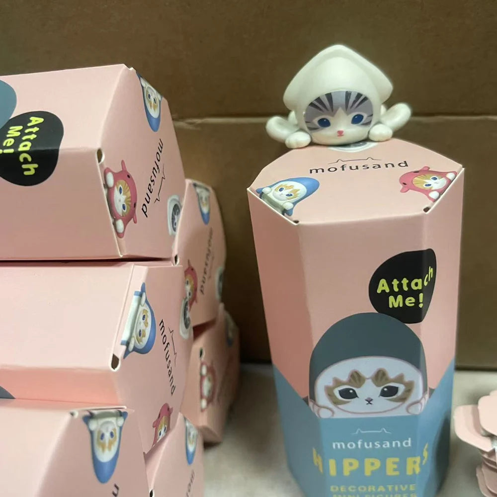 Kawaii Mofusand Hippers Series Blind Box Action Figure Cute Doll Mystery Box Mobile Phone Car Decor Accessories Toys
