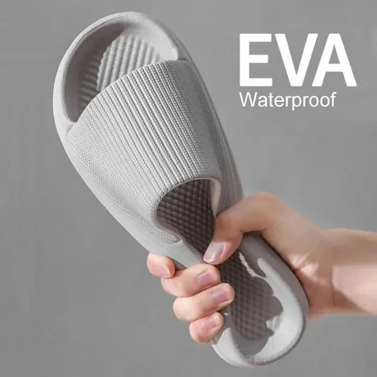 Thick Platform Bathroom Home Slippers Women Fashion Soft Sole EVA Indoor Slides Woman Sandals 2024 Summer Non-slip Flip Flops