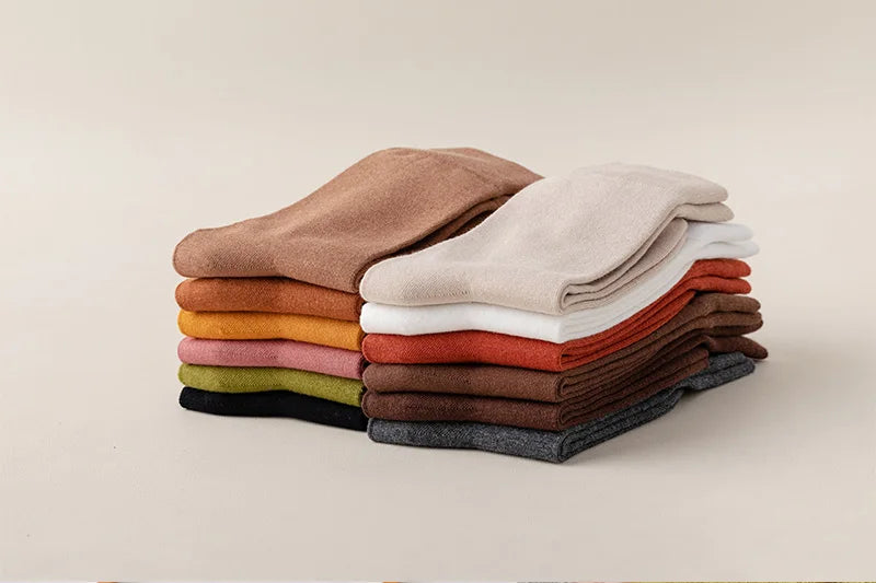 Socks women's Cotton Business Casual Soft Comfortable Solid Color Elastic Long Sock