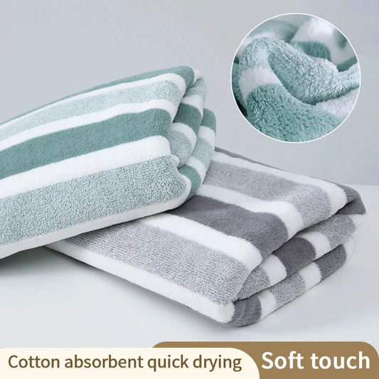 Thickened Absorbent Quick Drying Bath Towel Beach Towel Soft Face Towels Bathroom Men Women's Household Use For Home For couples