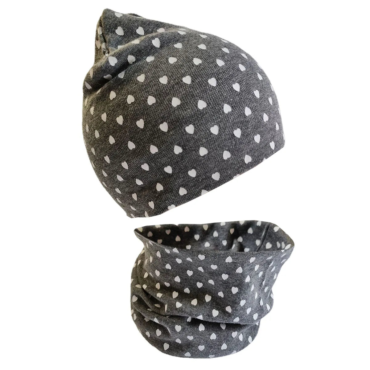 Spring Autumn 2PCS Baby Beanie Hat Scarf Stars Print Warm Toddler Hat Scarf for Girls and Boys Infant Hats Set Kids Skull Caps