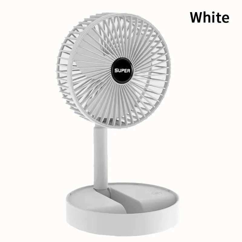 Mini Fan Desktop Foldable Retractable Portable Mini Fan rechargeable USB Home Low Noise High Duration Standby Mini Ceiling Fan