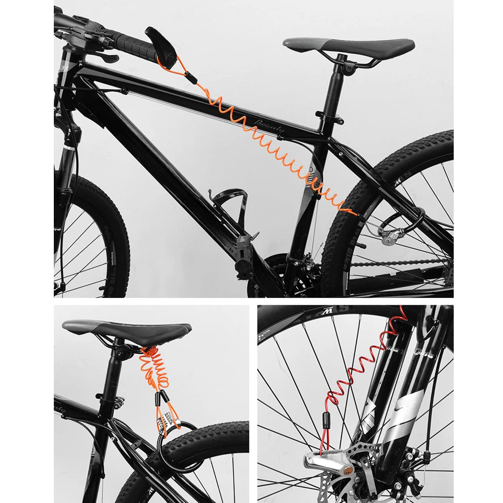 BLALION 120-150cm Safety Disc Brake Anti-theft Security Reminder Motorcycle Alarm Bold Spring Cable Helmet Wire Bike Lock Rope
