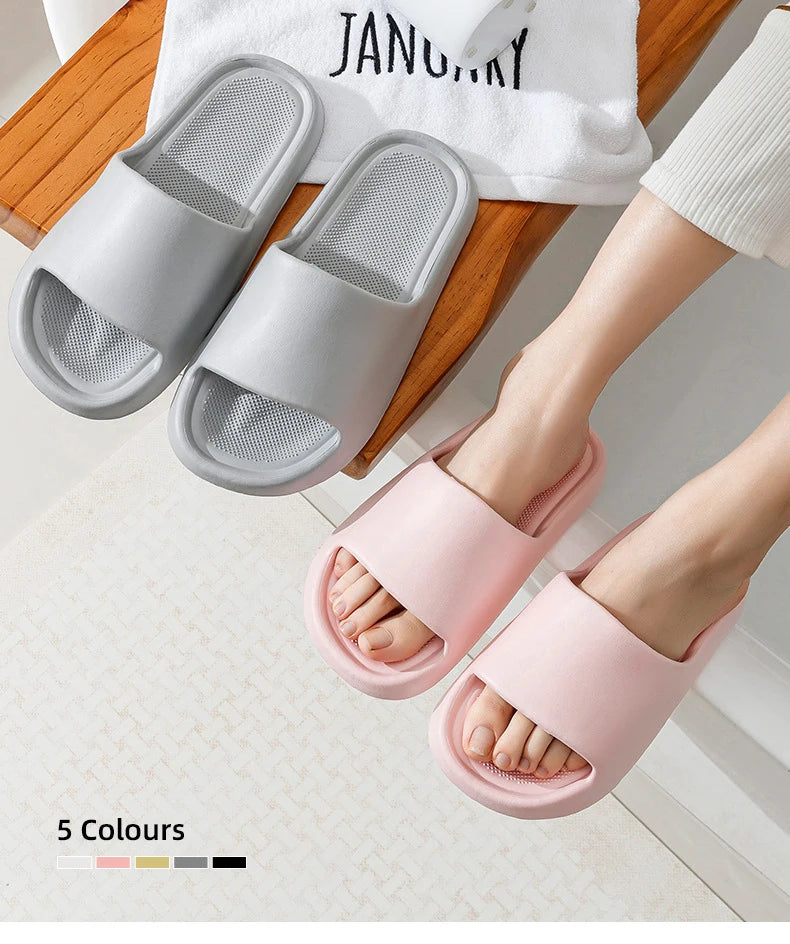 Women EVA Sofe Shoes Summer Beach Seaside Slides Bathroom Anti Slip Slipper Soft Sandals Fashion Ultra Light Shoe