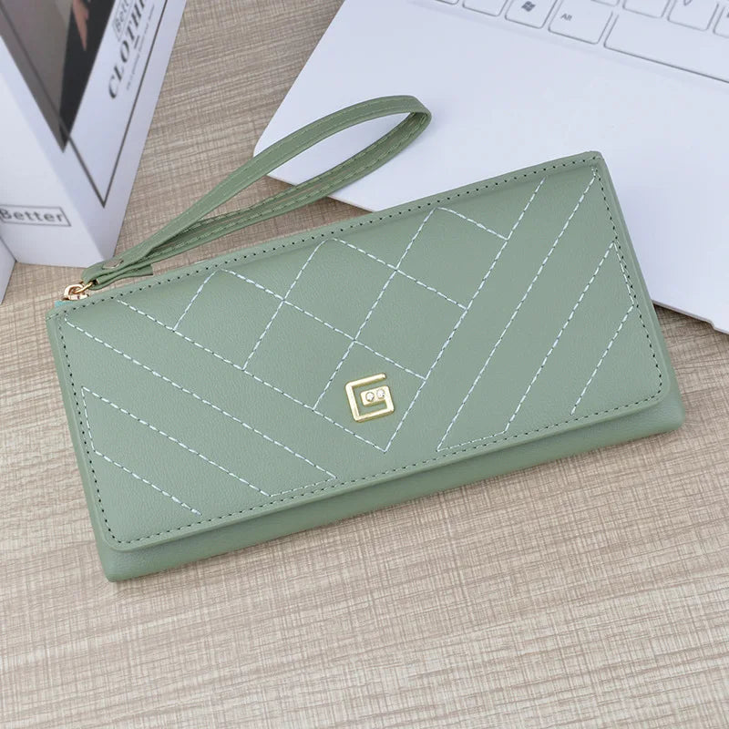 Women's Wallet Long Zipper Handheld Bag Fashionable, Simple, and Large Capacity Wallet Mom's Wallet Mobile Zero Wallet