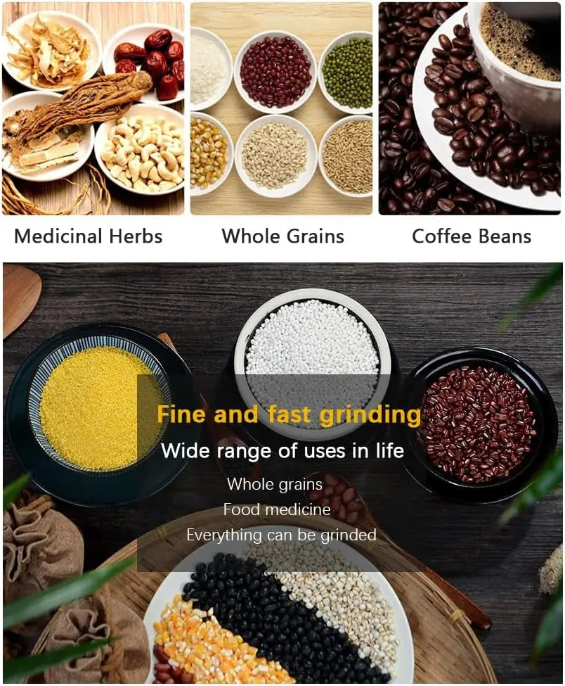 Mini Electric Grinder Household 300ml Ultrafine Baby Food Pulverizer Coffee Grinder Spice Pepper Grinder Grain Mill 4 Blades